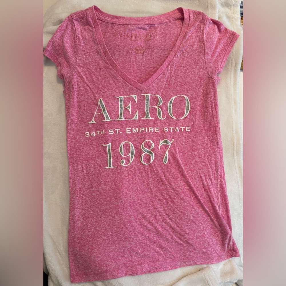 1987 Pink V-Neck Women's Tee